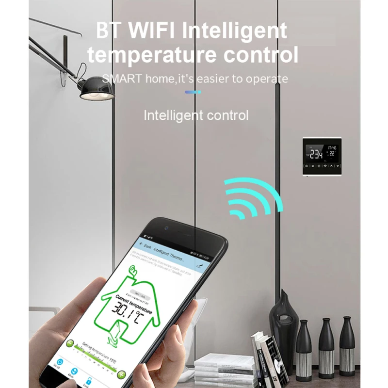 Tuya grafiti WiFi, zaslon na dotik, električna talna ogrevanja 16A inteligentni termostat app digitalni temperaturni regulator termostat