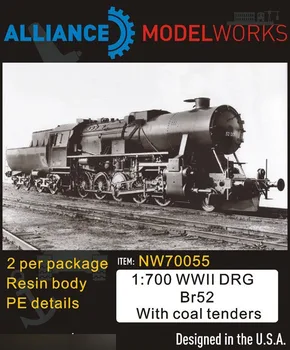 1/700 Lestvici po drugi svetovni VOJNI nemška DRG Br52 z Premog Ponudb (2pcs) NW70055 Smolo+Jedkanje Stanja Model Kompleti