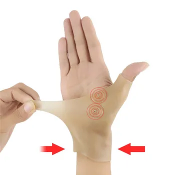 1 KOS Magnetna Terapija za Zapestje Roke, Palec Podporo Rokavice Silikonski Gel Artritis Tlak Korektor Masaža Lajšanje Bolečin Rokavice