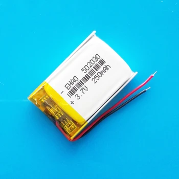 10 kos 502030 3,7 V 250mAh litij-Polimer Lipo baterije za ponovno polnjenje meri debelo CE, FCC, ROHS MSDS certifikat kakovosti