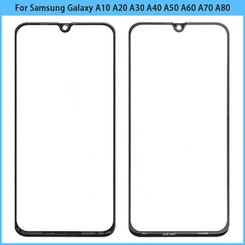 10Pcs Za Samsung Galaxy A10 A20 A30 A40 A50 A60 A70 A80 A90, Zaslon na Dotik, Sprednji Steklena Plošča na Dotik LCD zaslon, Zunanji Zaslon Objektiv