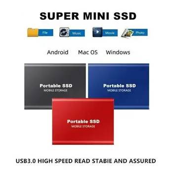 1Pcs Prenosni SSD 500 GB/1TB/2TB Zunanji Mobilni Shranjevanje Članica Trdi Disk USB 3.1 Za operacijski sistem Windows 7/8/10/XP Računalnik Disk