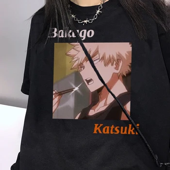 2021 Anime T-Ženske majice Kratek Rokav Bakugo Katsuki Risanka Tiskanja Tees Japonski Priložnostne Harajuku Ulične Vrhovi Oblačila