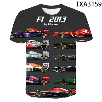 2021 Novo Poletje Formula 1 3D majica s kratkimi rokavi Moški Ženske Otroci Priložnostne Moda Ulične Fant, Dekle, Otroci, ki so Natisnjeni T-shirt Kul Vrhovi Tee