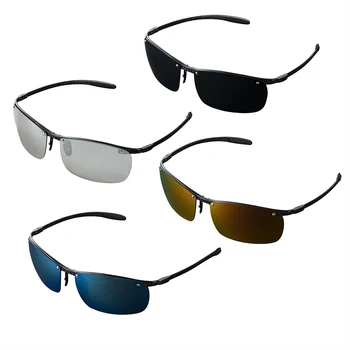 2021 ogljikovih vlaken sončna očala moških luksuzne blagovne znamke, modela očal ženski 4 barve pol okvir polarizirana moška sončna očala gafas de sol