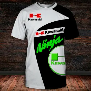 2021 Poletje Novo Kawasaki Logotip T-shirt Krog Vratu Kratka sleeved Majica za Moške Hitro Sušenje Prevelik Dirke Tees Šport