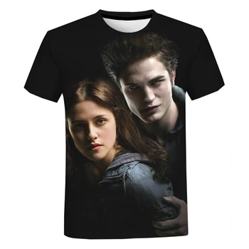 2021 The Twilight Saga 3D T-shirt Vroče Film Harajuku Ulične Natisne Majica s kratkimi rokavi Moški Ženske Poletje Moda Priložnostne Smešno Vrhovi
