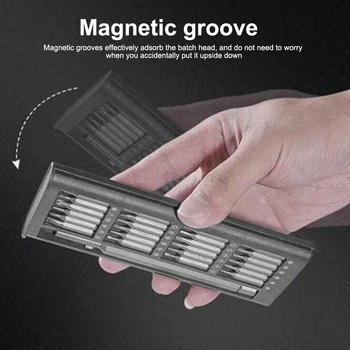 24 Natančnost Magnetni izvijače za Vgradnjo DIY Dismountable izvijačem Set Mini Orodje Primeru Za Smart Home PC Telefon Popravila
