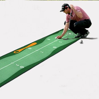 300*50 cm Indoor Golf Hitting Mat Dajanje Trener Golf Prakso Pad Golf Palico Zelene plovne poti Trener, katerih Cilj Skladu Tee Reža