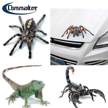 3D Pajek Kuščar Scorpion Avto Nalepke, 3D Živali Vzorec Vozila Okno Ogledalo Odbijača Nalepko Dekor Nepremočljiva Visoke Lepljivosti