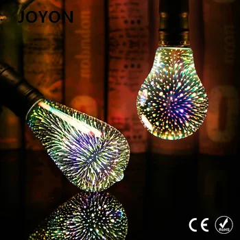 3D Star Led Sijalka 220V E27 Pisane Ognjemet Edison Žarnica Za Počitnice Božično Dekoracijo Bar LED Svetilke Svetilke