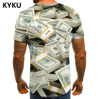 3d Tshirt Dolar T-shirt Moški Denar Anime Obleko Hip Hop Shirt Tiskanje Harajuku Tshirts Priložnostne Kratek Rokav Hip hop Kul Vrhovi Slim