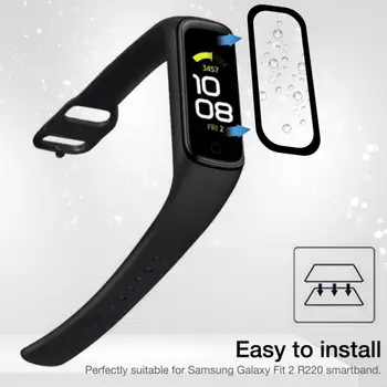 3D Ukrivljen Mehko Zaščitno folijo Pokrovček Za Samsung Galaxy Fit 2 R220 Smart Manšeta Full Screen Protector Kritje PMMA Mehko Film