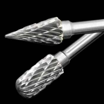 3x6mm Volframov Karbid Drill Bit Rotacijski Datoteke Burrs Rezkanje Rezalnik Diamond Carving Orodje Lesnoobdelovalnih Brušenje Glave
