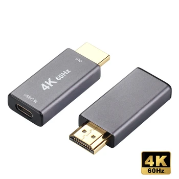 4K@60Hz USB Tip C Ženski HDMI je združljiv Moški Adapter Pretvornik Za MacBook Air Pro Huawei Matebook SAMSUNG S20 S21 S9 S10+