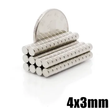 50/100/200pcs D4mmx3mm Super močan neo neodymium 4*3 magneti D4x3mm N35 trajni magnet slike 4x3