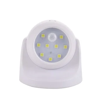 9 Lučka Kroglice LED Stenske Luči, Senzor Gibanja Ponoči Luči 360 Stopinj Rotacija, Brezžični Auto PIR IR Infrardeči Detektor Varnosti WF923