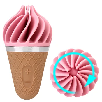Adult Sex Shop Mini Ice Cream Seks Vibrator za G Spot Klitoris Stimulator Mehki Silikonski Cone Sex Igrača za Ženske