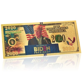 Amerika Predsednik 2020 Joe Biden Ponarejenega Denarja, Zlata Folija Bankovci, ki Niso valute Prop Denarja, zda Gredice Darila