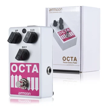 Ammoon OKTA Kitara Učinek Pedal Natančno Večglasne melodije Oktave Generator Kitara Pedal Podpira SUB/ DO Oktave & Suho Signal