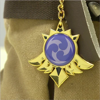 Anime Genshin Vpliv Mondstadt Keychains Kovinski Nakit Cosplay Ključnih Verige 7 Element Orožja očeh Boga Dodatki Darila Key Ring