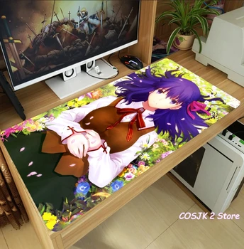 Anime Usoda/stay night Matou Sakura Shinji Tohsaka Rin Mouse Pad Zgostitev Laptop Iger na srečo Miši Mat Tipkovnico Mat Anti-Slip Playmat