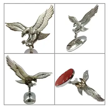 AOZBZ 3D Kovinski Emblemi Flying Eagle Auto Avto Nalepke Spredaj Ornament Decals Univerzalno Cinkove Zlitine Avto, Tovornjak Glavo Dekoracijo 2019