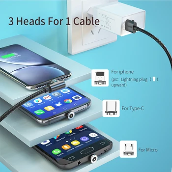 BaySerry Magnetni Kabel Micro usb Tip C kabel Hitro Polnjenje usb Tip-C Magnetni Naboj USB C Za iphone 11 Samsung S20 S21 Kabel