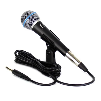 Beta 58A Microfono Strokovno Vokalni Dinamični Mikrofon Žično Ročni Mikrofon Za Karaoke Video Snemanje & 6,5 mm Audio Jack Kabel