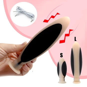 Bipolarna Elektro Šok Silikonski Analni Vaginalne Plug Klitoris Stimulator Prostate Masaža Butt Plug BDSM Elektro Stimulator Analni Seks Igrače