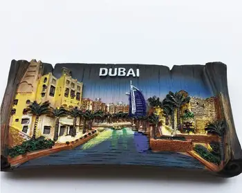 Bližnji Vzhod Dubaj Turizem Pokrajino Hladilnik Magnet 3D Hladilnik Magnet Nalepke, Potovanja, trgovina s Spominki, Kuhinja Doma Dekoracijo