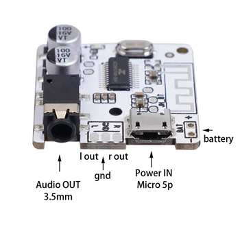 Bluetooth 5.0 JL6925A Stereo Glasbe 3,5 mm, DIY Avto Bluetooth Audio Sprejemnik Brezžični Adapter Zvočniški Modul Spremenjen Sprejemniki