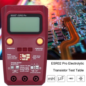 BSIDE ESR02 Pro Tranzistor ESR/SMD Tester M328 Smart Diode Triode Kapacitivnost Upor Meter LCD-Zaslon MOS/PNP/NPN Orodje za Preizkus