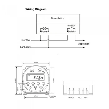 CN101A Digitalni 7 Dan Tedensko Programabilni Elektronski Timer Domov Preklopite Časovni Rele za Krmiljenje LCD-Zaslon DC 220V Volt Izhodne Napetosti