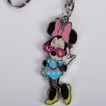 Disney Minnie Iron-man čudovit porte clef mignon keychain obesek za ključe obesek ključnih verige ženske vrečko ključnih delih denarnice