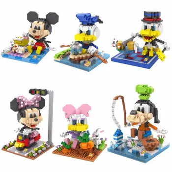 Disney nanobrick Minnie Mickey Mouse risank mikro diamond blocks Donald Daisy Raca stavbe opeka Neumen McDuck igrača
