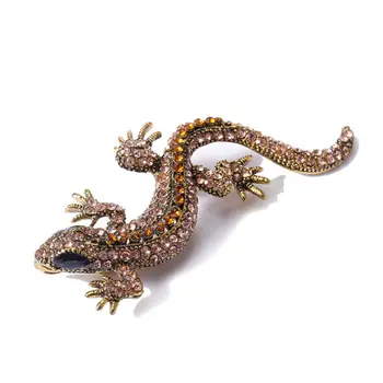 Evropski in Ameriški osebnost retro gecko kameleon značko broška nakit Nosorogovo bo ustrezala corsage plašč pin dodatki
