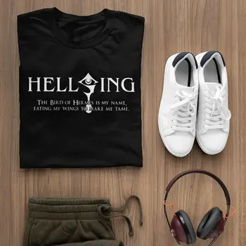 Hellsing T Shirt Hellsing Telefon Primer Več T-Shirt Bombaž Moda Tee Graphic Majica Moški XXX Tshirt