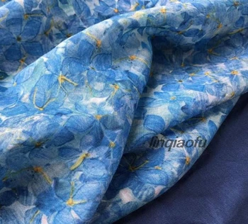 High-end mehko modra ramije barvana obleko tkanine High-end perilo tkanine