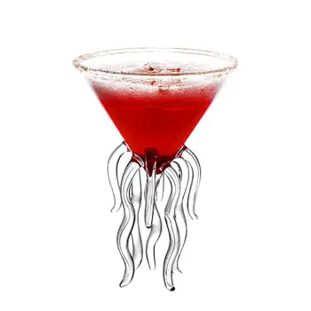 Hobotnica Cocktail Steklo, Prozorno Meduze Stekleni Pokal Sok Kozarec Kelih Erlenmajerico Vino, kozarcem Penine K3NA