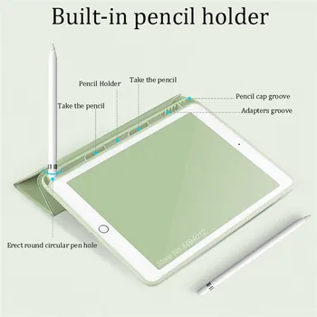 HTMOTXY Magnetni Pokrov Za iPad Zraka 4 Tablični računalnik Nastavite Nosilec Za iPad Pro11 2018 2020 10.5 8. Generacije Z Svinčnik Imetnik Pokrov