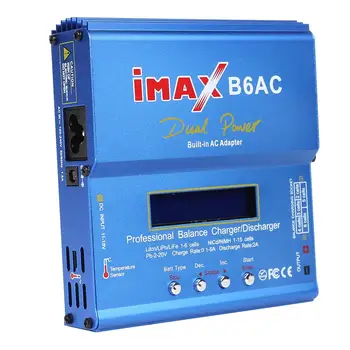 IMAX B6AC 80W RC Lipo, NiMh Baterije Bilance Adapter za Polnilnik Vhodna Napetost Spremljanje Shranjevanje Podatkov wit napajalne Žice