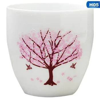 Japonski Čarobno Sakura Teacup Vroče Hladno Temperaturo Barve Barva Spreminja, Tea Cup Cvet Keramično Skledo Čaj