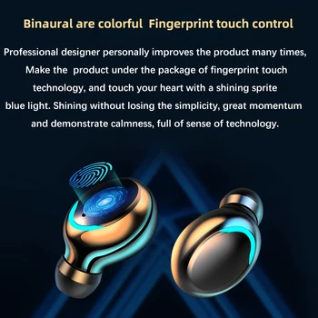 KNUPATH F9-V5.0 Bluetooth 5.0 Slušalke TWS Prstnih Dotik Slušalke HiFI Stereo in-ear Čepkov Brezžične Slušalke za šport