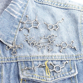 Ljubezen Hormon Molekularno Strukturo, Broške Formula Kemične Značke Ekg Kemija Nakit Darilo Za Kemik Biolog Študent Ljubimec