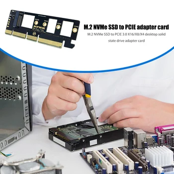 M. 2 NVME SSD za PCIE 3.0 x 4 x 8 x 16 vmesniško Kartico Trdi Disk Expansion Pretvornik Kartico za 2230/2242/2260/2280 SSD