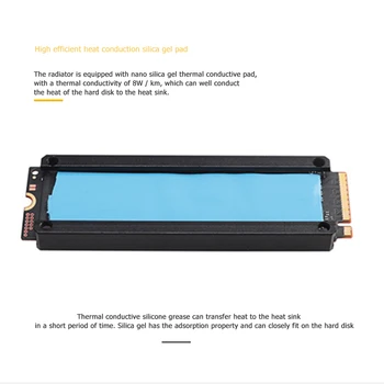 M. 2 SSD Aluminija Heatsink Installa in Odstranite Priročno Enostavno Hladilnik za M. 2 2280 ssd Trdi Disk Radiator