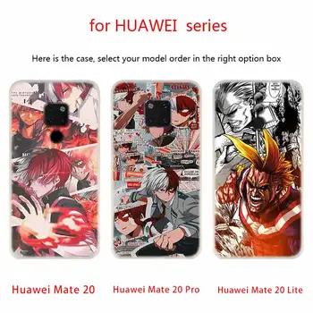 Mehko Silikonsko Ohišje Za Huawei Mate 30 20 10 Lite Pro 20X S Y9 2018 2019 NOVA 3 3i 4 črne Japonske Anime Moj Junak Univerzami