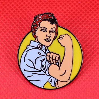 Mi Lahko To Storite! Feministična Zatiči Broška drugi svetovni VOJNI Plakat Rosie je Riveter za Spodbujanje Žensk za Vstop na trg dela!