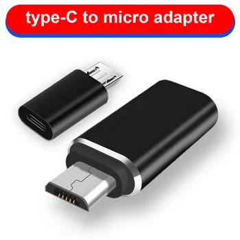 Micro USB Moški-Tip C Ženski Adapter Pretvornik Priključek Aluminijevih Zlitin za Telefon, Tablični računalnik DQ-Spusti